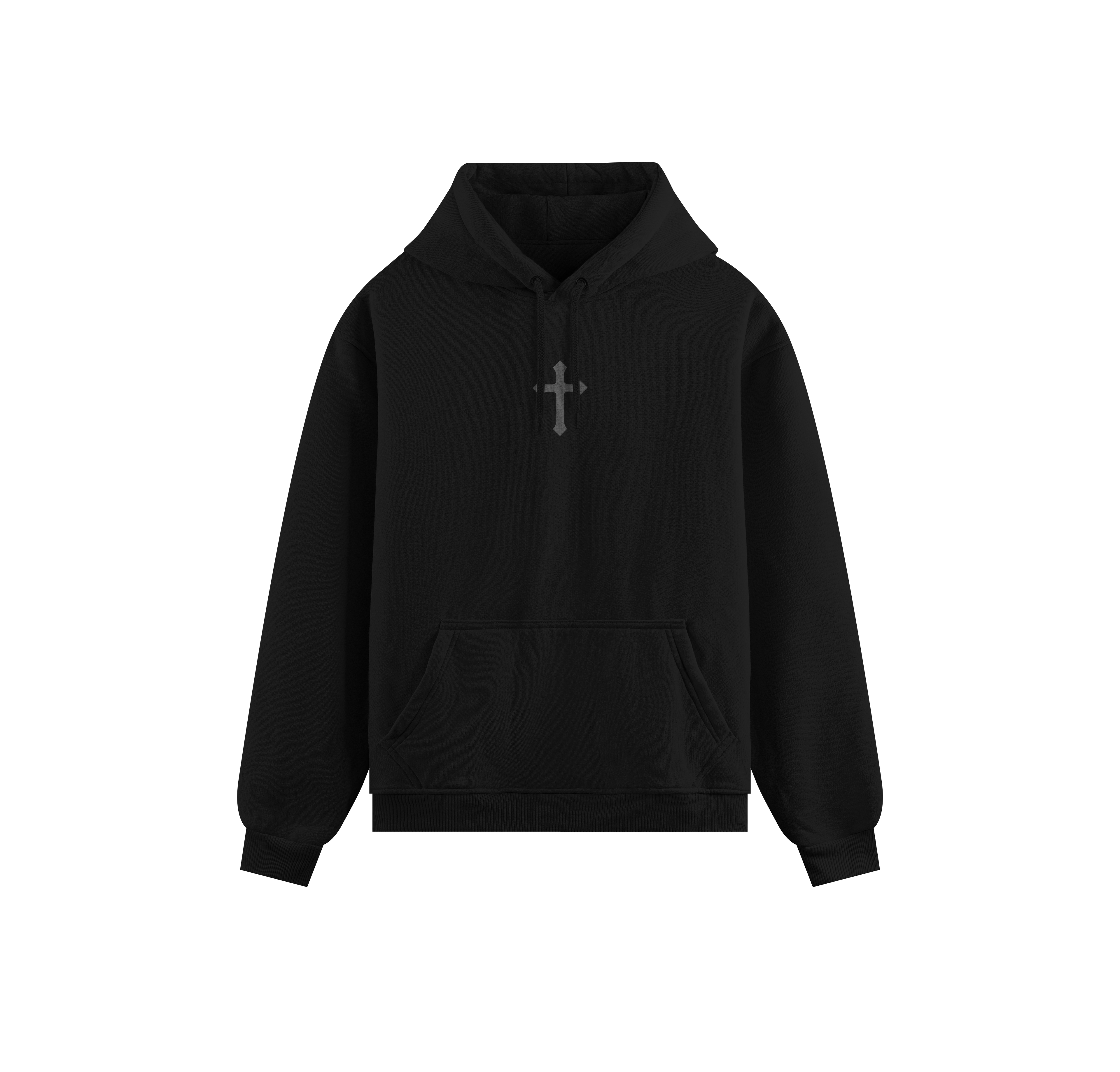 EMBROIDERED CROSS HOODIE